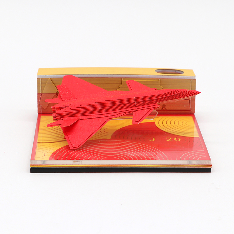 3d模型便签纸立体纸雕模型便签纸创意军事模型飞机便签纸厂家定制