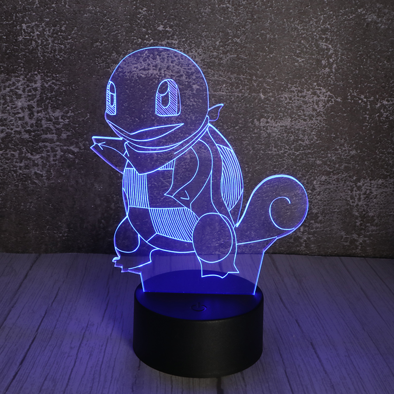 3d卡通小夜灯创意亚克力卡通小夜灯忍者神龟定制